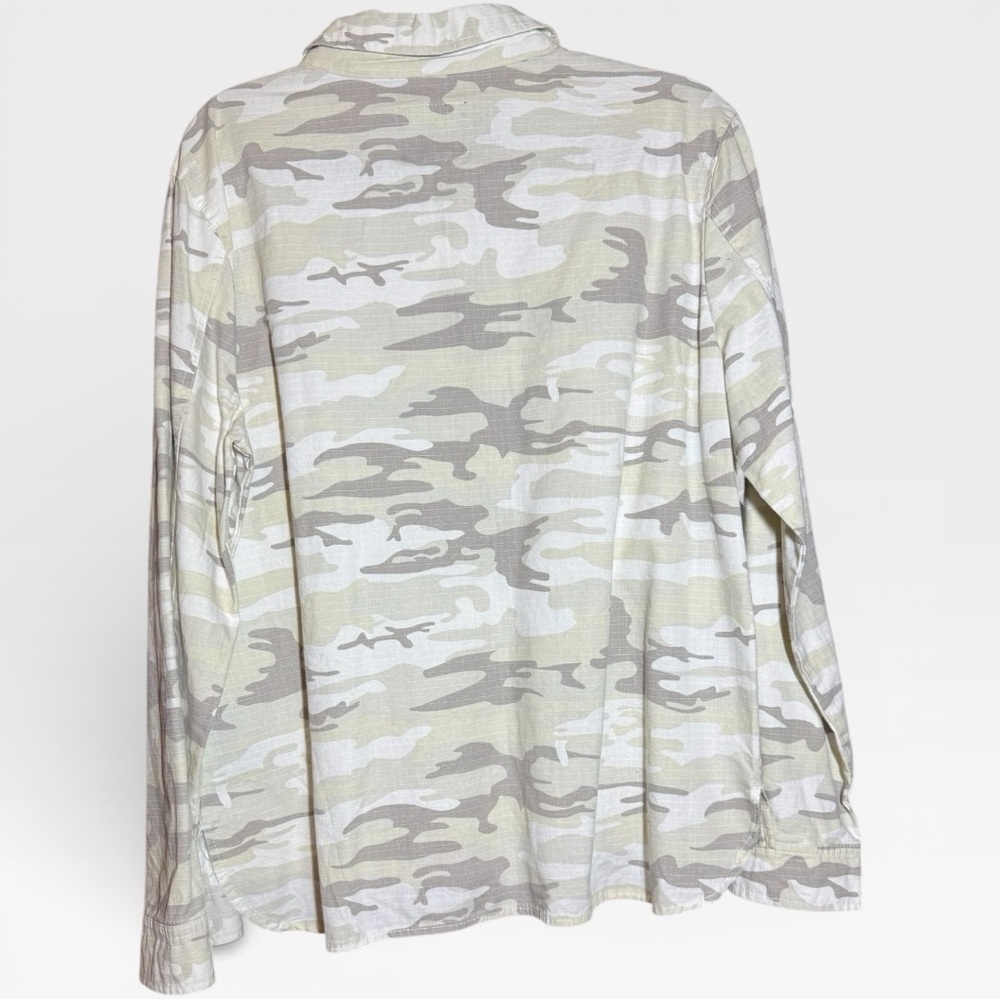 Sanctuary Cream/Tan/White Camo Button Up Utility Jacket - Picture 2 of 4